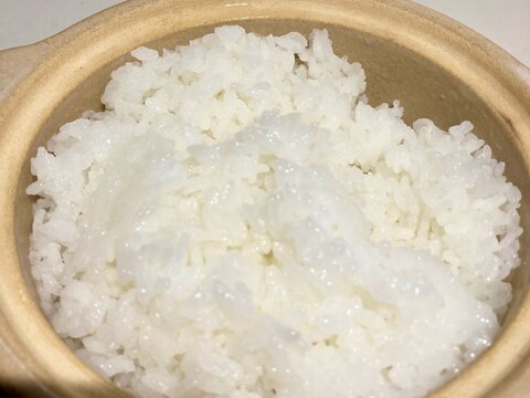 基本の土鍋ごはん☆つやつやもっちりのご飯を簡単に！